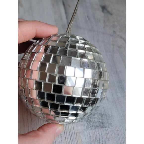 Rustic vintage disco ball ornament Xmas party unique - Picture 5 of 13